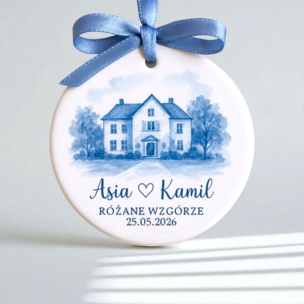 prezenty dla gości - ceramiczna zawieszka