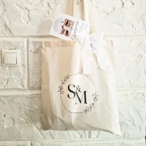Personalizowana torba bawełniana z inicjałami