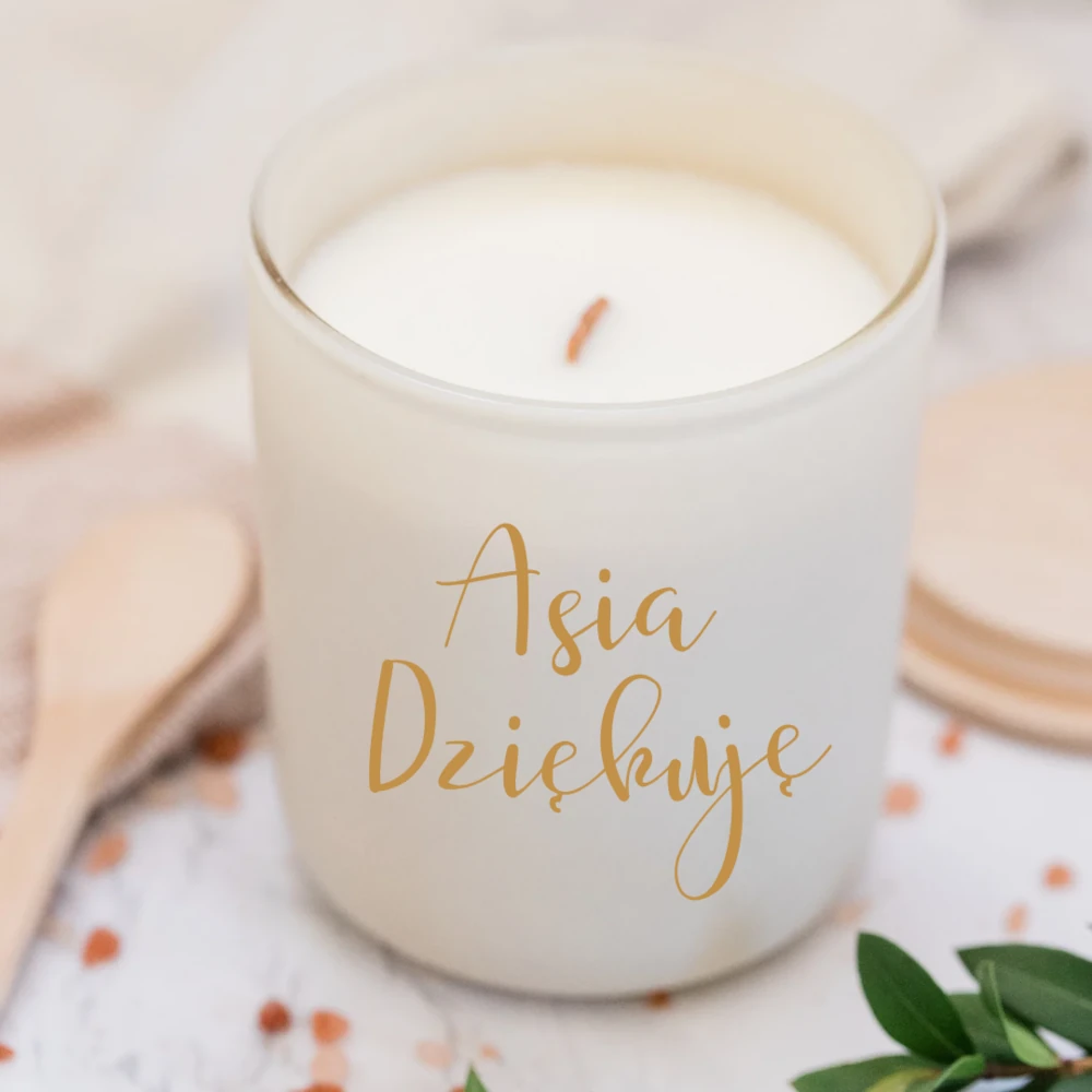 Personalizowana świeca "Dziękuję"