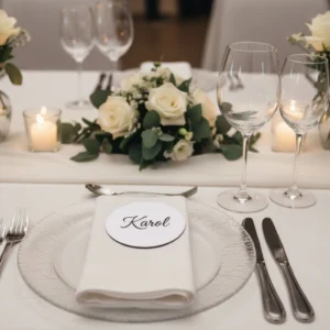 Ceramiczna podstawka z imieniem - klasyczna