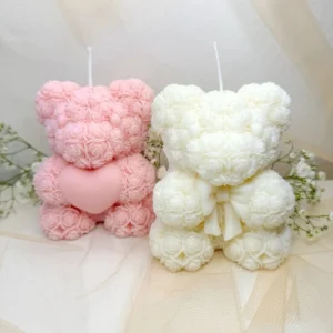 Miś świeca sojowa - upominek dla gości