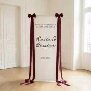 Tablica powitalna materiałowa Romantic Story