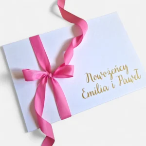 Personalizowane pudełko na Ślub - L białe
