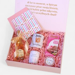 Personalizowane pudełko z Twoją dedykacją - L jasnoróżowe