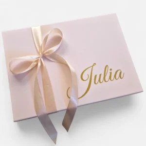 Personalizowane pudełko z Twoją dedykacją - L jasnoróżowe