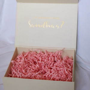 Personalizowane pudełko z Twoją dedykacją - M beżowe