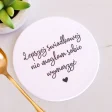 Personalizowana podstawka ceramiczna z napisem – koło